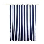 Amazon.com: Zigzag Park Navy Style Blue White Stripe Fabric Shower .
