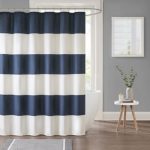 Parker Stripe Shower Curtain in Navy | Bed Bath & Beyo