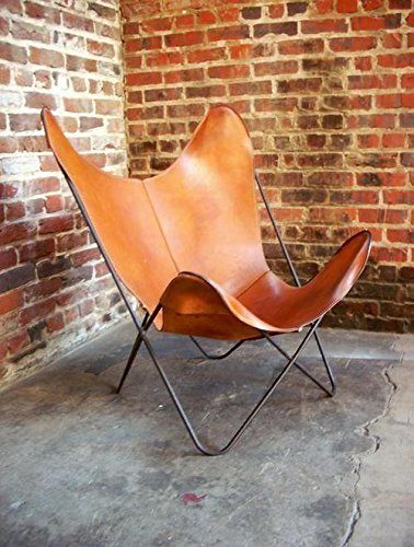 Amazon.com: BROWN LEATHER ARM CHAIR BUTTERFLY LEATHER BUTTERFLY .