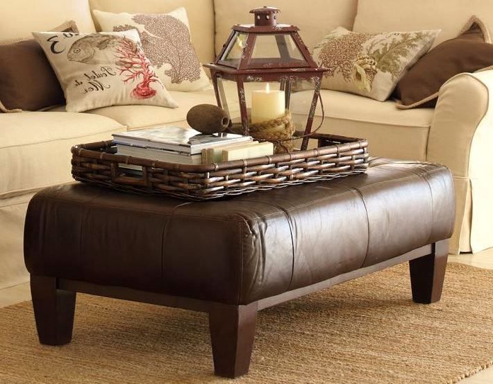 Leather Ottoman Coffee Table with Tray | Leather ottoman coffee .