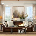 HOW TO VISUALLY LIGHTEN UP DARK LEATHER FURNITURE | Brown couch .