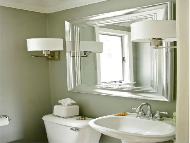 Brushed Nickel Bathroom Mirror | A Creative M
