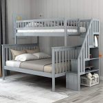 Amazon.com: Twin-Over-Full Bunk Bed for Kids with Storage and .