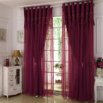 Wine Color Maroon Curtains Lace Sheer Blackout in 2020 | Maroon .