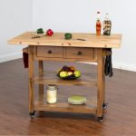 Sedona Rustic Oak Wood Open Storage Butcher Block Table - Shop for .