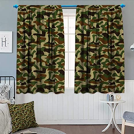 Amazon.com: Anhounine Camouflage,Blackout Curtain,Squad Uniform .