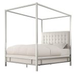 King Size Metal Canopy Bed with White from Hearts Attic | Ep