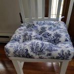 Tufted chair pad chair cushion chairseat cushion navy blue .