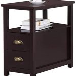 Amazon.com: Yaheetech Chairside End Table with 2 Drawer and Shelf .