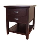 DonnieAnn Lindendale 2-Drawer Espresso End Table 705070 - The Home .
