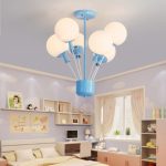6 Lights Balloon Chandelier Baby Room Nursing Room Frosted Glass .