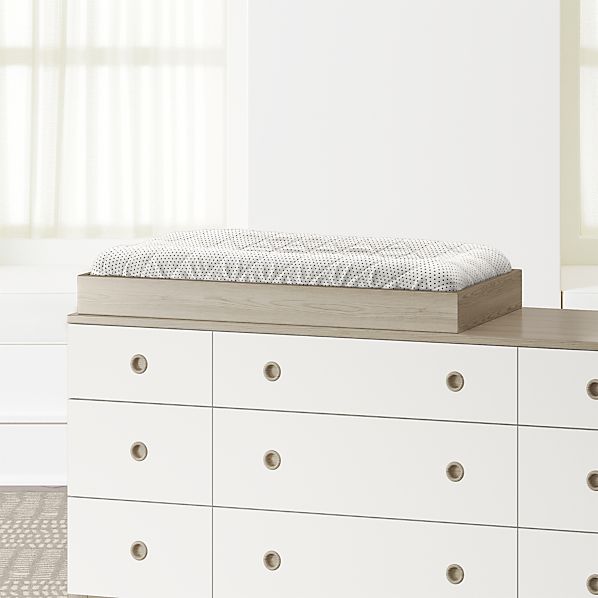 Wrightwood Grey Stain Changing Table Topper | Crate and Barr