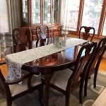 Thomasville cherry wood dining table, hutch and buffet | eB
