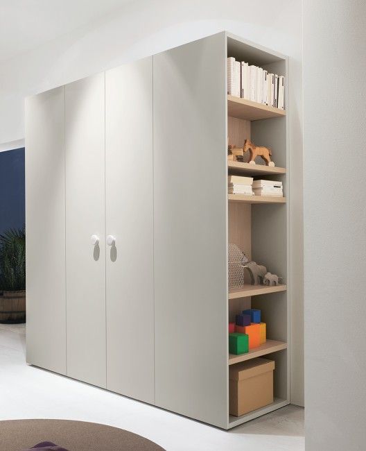 Wardrobe with shelves | Bedroom cupboard designs, Wardrobe door .