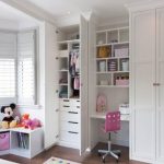 Bright Built-In Storage Design For Girls Bedroom With Bespoke .