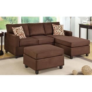 Hollywood Decor -Chocolate Brown sectional couch with Free .