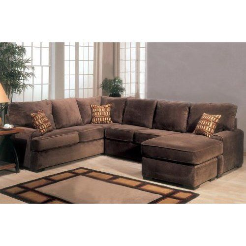 chocolate brown sectional sofa with
  chaise