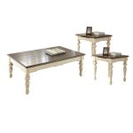 3 Piece Farmhouse Coffee Table Set with Coffee Table and Set of 2 .