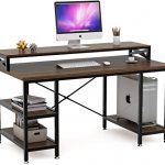 Amazon.com: Tribesigns Computer Desk with Storage Shelves, 55 inch .