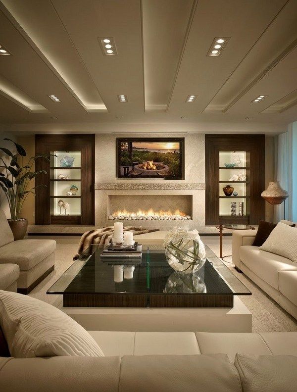 Living room design ideas in brown and beige - 50 fabulous .