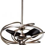 Contemporary Ceiling Fans with LED Lights 27 Inch Art Decor .