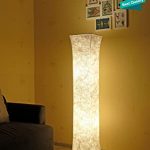 52'' LED Floor Lamp & 2 Light Bulbs，Contemporary Roman Columns .