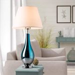 Table Lamp Bule Ombre Glass 28" Side Bedside Table & Desk Lamp for .