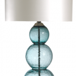 InStyle-Decor.com Designer Crackled Blue Art Glass Table Lamp .