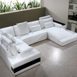 Contemporary Sectional Sleeper Sofa Leather | White sectional sofa .