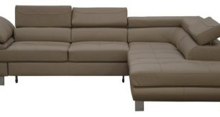 LOTUS Leather Sectional Sleeper Sofa, Right Corner - Contemporary .