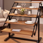 Convertible Shelf Transforms Into a Dining Table - This .