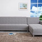 Amazon.com: Gold Sparrow Frankfort Convertible Sectional Sofa Bed .