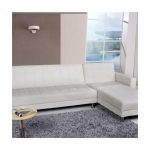 Frankfort Convertible Sectional Sofa Bed in White - Sectionals .