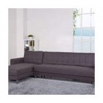 Frankfort Convertible Sectional Sofa Bed in Gray - Sectionals .