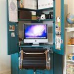 Jordan's Tucked in a Corner Hideaway Armoire Home Office | Small .