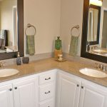 L-Shaped bathroom vanity - Double sinks... | L shaped bathroom .