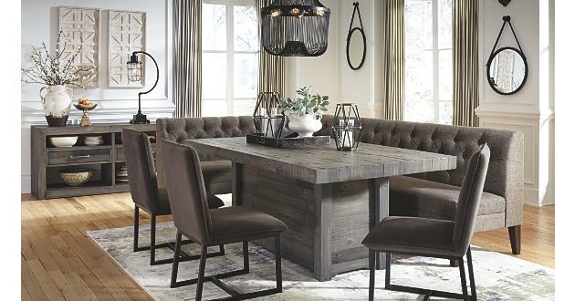corner dining room table with bench – lanzhome.com