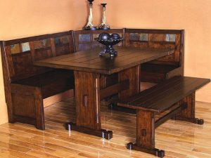 corner dining room table with bench – lanzhome.com