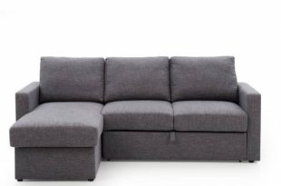 Lydia - Corner Unit Sofa Bed With Storage In Grey Fabric | Sofa .