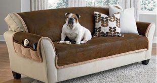 Sure Fit Slipcovers Vintage Leather Furniture Cover - sofa pet .