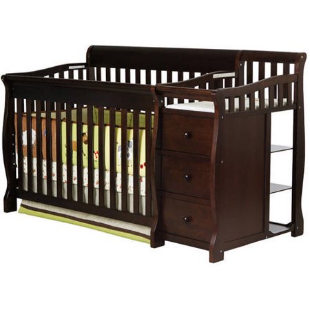 Dream On Me, 5-in-1 Brody Convertible Fixed-Side Crib With Changer .