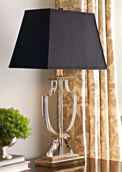 crystal lamps with black shade - #lamps #tablelamps #homelighting .