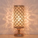 Amazon.com: HAITRAL Gold Crystal Table Lamp - Vintage Nightstand .