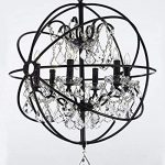 Foucault's Orb Wrought Iron Crystal Chandelier Lighting Country .