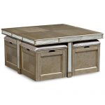 Furniture CLOSEOUT! Ailey Cube Coffee Table with 4 Storage .
