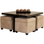 12 Cube Coffee Table With 4 Storage Ottomans Imag