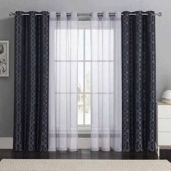 Beautiful curtains design. Bold patterns and sheer solids for the .