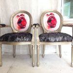 Pair of French Louis XVI Armchairs Custom Upholstered and Designed .
