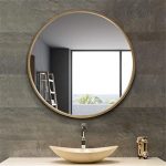 Amazon.com: Bedroom bathroom frame wall mirror Decorative Round .