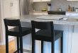 Kitchen bar stools. Black, wooden? With chair back. (With images .